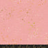 Ruby Star Society Speckled Splatter Paint Balmy cotton linen canvas featuring peach, lime green, ivory, and tan speckles on a soft blush pink background by Rashida Coleman-Hale for Moda Fabrics.