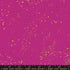 Ruby Star Society Speckled Splatter Paint Berry Metallic cotton linen canvas featuring metallic gold, coral, plum, and pink speckles on a vibrant berry background by Rashida Coleman-Hale for Moda Fabrics.