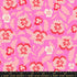Red and cream floral fabric on lipstick pink background by Sarah Watts Ruby Star Society