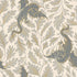 Fireglow Dragon Lair Oyster Metallic quilting cotton featuring gray dragons with metallic gold botanical vines on a warm oyster background by Sarah Watts for Ruby Star Society and Moda Fabrics.