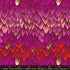 Fireglow Feathers Rose Metallic quilting cotton featuring layered magenta, rose, plum, and crimson feathers with shimmering metallic gold accents by Sarah Watts for Ruby Star Society and Moda Fabrics.