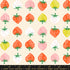 Strawberry Retro Kitsch Shell fabric by Kimberly Kight for Ruby Star Society and Moda Fabrics featuring colorful retro strawberries on a soft shell cream premium cotton background.