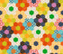 Colorful retro hexagon patchwork fabric with florals, moons, checkerboards, and geometric prints by Alexia Abegg for Ruby Star Society