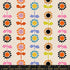 Colorful daisy stripe natural cotton canvas fabric by Alexia Abegg for Ruby Star Society featuring retro floral rows