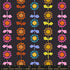 Retro daisy stripe black cotton canvas fabric by Alexia Abegg for Ruby Star Society featuring colorful floral rows