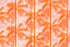 Poolside Too Palms Balmy quilting cotton featuring vibrant coral palm trees on a soft pink tropical background by Ruby Star Society for Moda Fabrics.