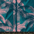 Poolside Too Palms Storytime quilting cotton featuring deep teal palm trees on a rich turquoise background with blush pink tropical foliage by Ruby Star Society for Moda Fabrics.