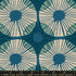 Modern geometric floral cotton canvas fabric in teal, blue, cream, and sage by Jen Hewett for Ruby Star Society