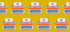 Close-up of Ruby Star Society’s Best Day Ever Typewriters Golden Canvas fabric by Melody Miller for Moda Fabrics, featuring colorful retro typewriters in pink, teal, and orange with heart-shaped papers on a mustard yellow background.