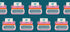 Close-up of Ruby Star Society’s Best Day Ever Typewriters Teal Canvas fabric by Melody Miller for Moda Fabrics, showing retro pink and teal typewriters with hearts on a deep teal background.