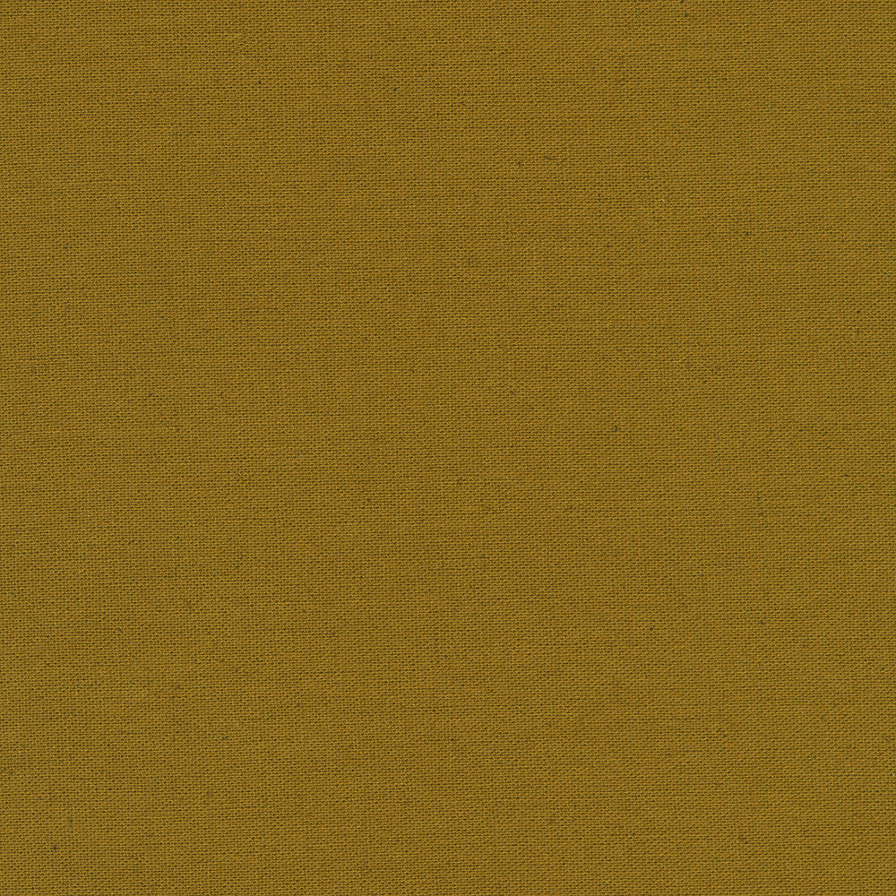 Shizen cotton linen Cider 7 textured woven fabric in deep mustard brown tone.