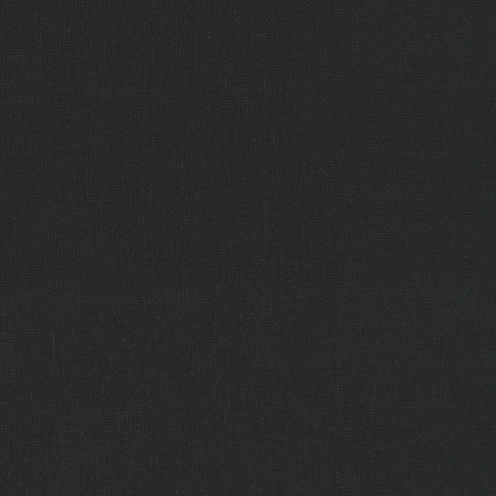 Shizen cotton linen Pepper 10 charcoal black textured woven fabric.