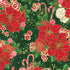 Holiday Flourish Peppermint Twist Poinsettias Pine Metallic Fabric by Studio RK for Robert Kaufman – Christmas cotton with gold accents.
