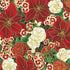 Holiday Flourish Peppermint Twist Flowers Black Metallic quilting fabric by Studio RK for Robert Kaufman