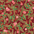Holiday Flourish Peppermint Twist Sprigs Cranberry Metallic Fabric by Robert Kaufman – Studio RK design