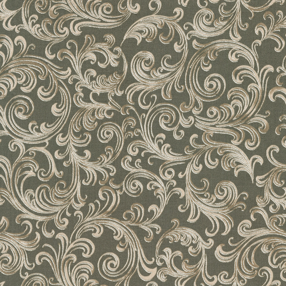 Holiday Flourish Peppermint Twist Swirls Suede Metallic Fabric by Robert Kaufman – Studio RK design