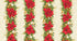 Holiday Flourish Forest Glen cream fabric with red poinsettias, evergreen garlands, ornaments, woodland animals and metallic gold accents.