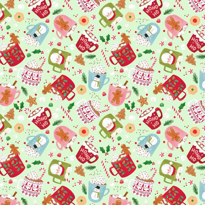 Jingle All The Way Make Me Melt Bud Christmas fabric by Erica Ilene for Dear Stella Design