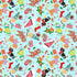 Jingle All The Way Aqua Christmas cat fabric by Erica Ilene for Dear Stella Design