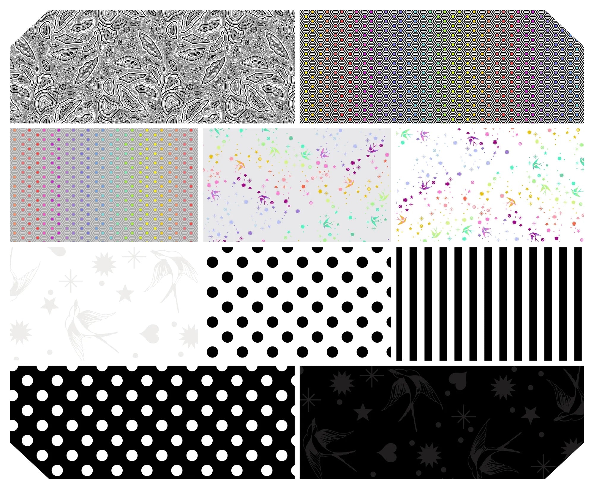 Tula Pink - True Colors - Graphite 5" Charm Pack