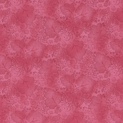 Posies Carnation Fabric by Jinny Beyer for RJR Fabrics – tone-on-tone pink floral quilting cotton.