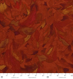 RJR Fabrics - Burano - Linear Floral Orange