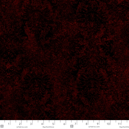 Casablanca - Chop Brick fabric by Jinny Beyer for RJR Fabrics featuring a batik-style tonal print in deep brick red on 100% cotton.