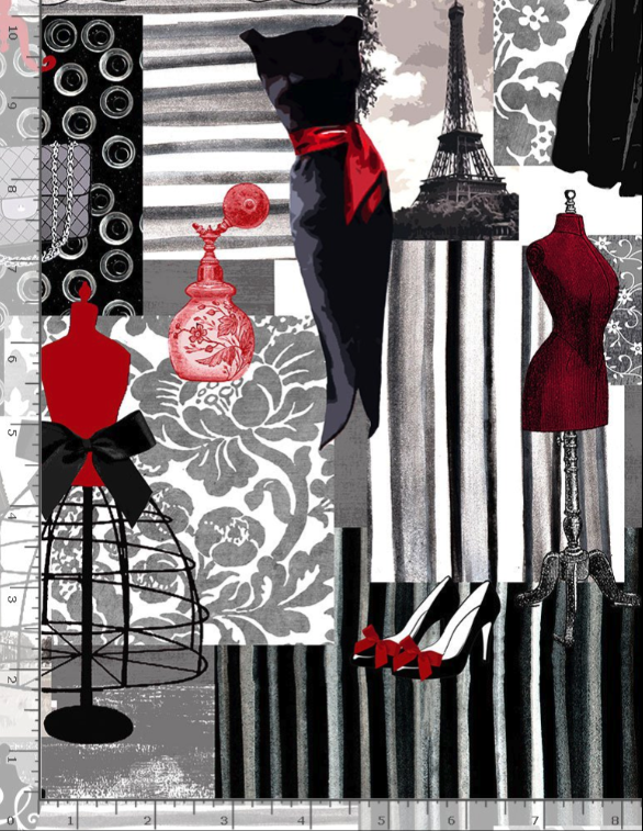 Fashion Forward Dresses and Bags fabric by Timeless Treasures – stylish cotton quilting print ideal for garments and accessories