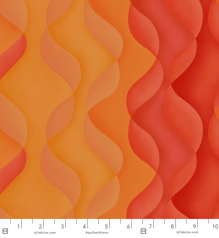 Playa - Dunes Red Orange Fabric by Jinny Beyer