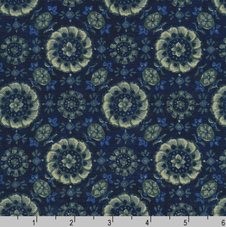 Sevenberry Nara Homespun - Florals Navy