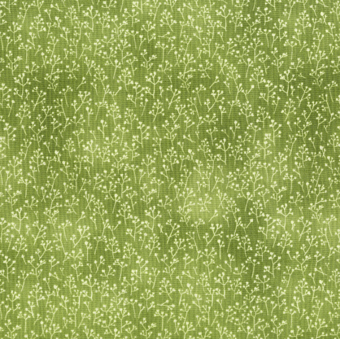 Baby’s Breath Snow Pea Fabric by Briar Hill Designs – pale green botanical quilting cotton for RJR Fabrics.