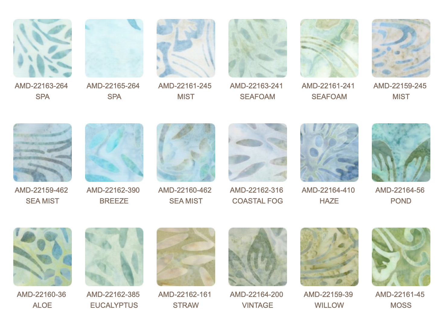 Artisan Morning Mist 2023 Fat Quarter Bundle