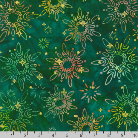 Artisan Batiks - Winter Sparkle - Forest Gold Sparkle Yardage