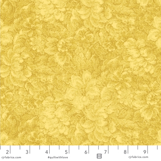 Tapestry Gentle Yellow Fabric by Jinny Beyer for RJR Fabrics – soft yellow tonal blender cotton with subtle tapestry pattern.