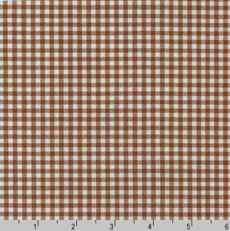 Chocolate 1/8″ gingham yarn-dyed cotton by Sevenberry for Robert Kaufman – rich brown check, 42″ wide