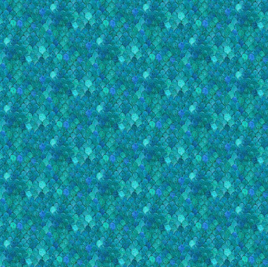 Flourish Scale Texture Teal fabric by Timeless Treasures – digital print 100% cotton with layered teal scale design.