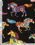 Southwest - Horses fabric by Timeless Treasures featuring wild horses in a scenic desert print on 100% cotton.