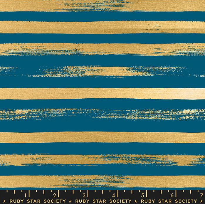 Ruby Star Society - Zip Metallic Blue Raspberry Stripes – My Fabric Villa