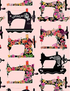 Sew Many Gnomes - Floral Sewing Machines Fabric