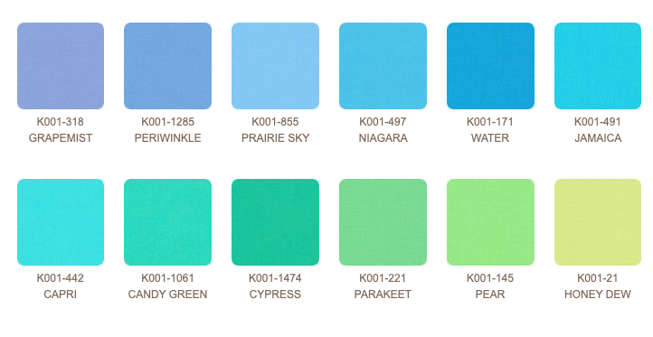 Kona Cotton Mermaid Shores Palette Charm Pack