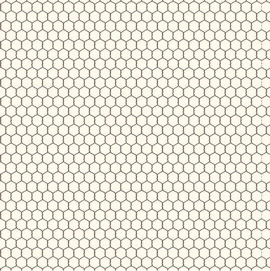Spring Chicken - Chicken Wire Fence Cream Fabric