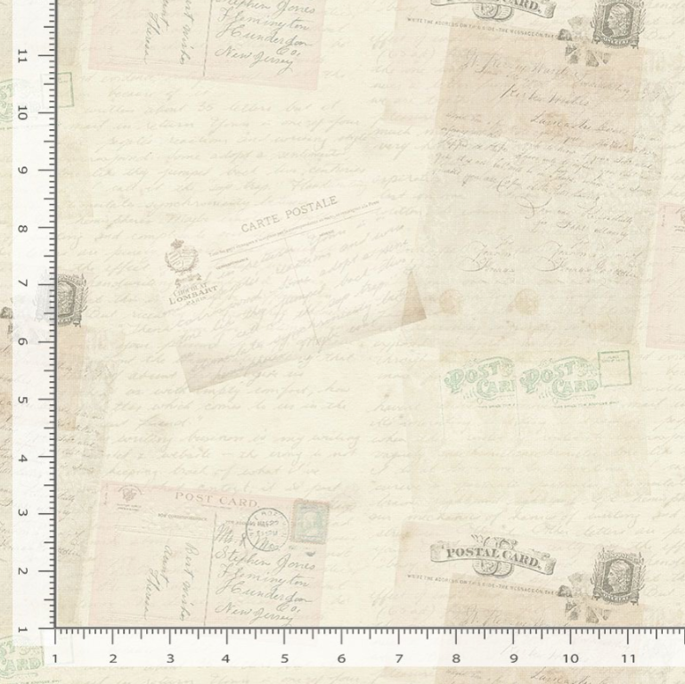 Jardin - Postcards Fabric by Timeless Treasures