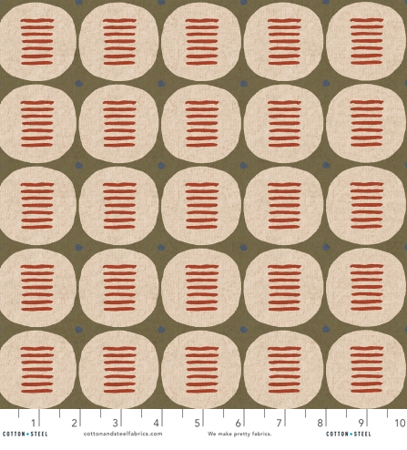 Feel the Void - Effortless - Summer Picnic Canvas fabric by Alex Roda for Cotton + Steel, featuring a colorful modern design on unbleached cotton.