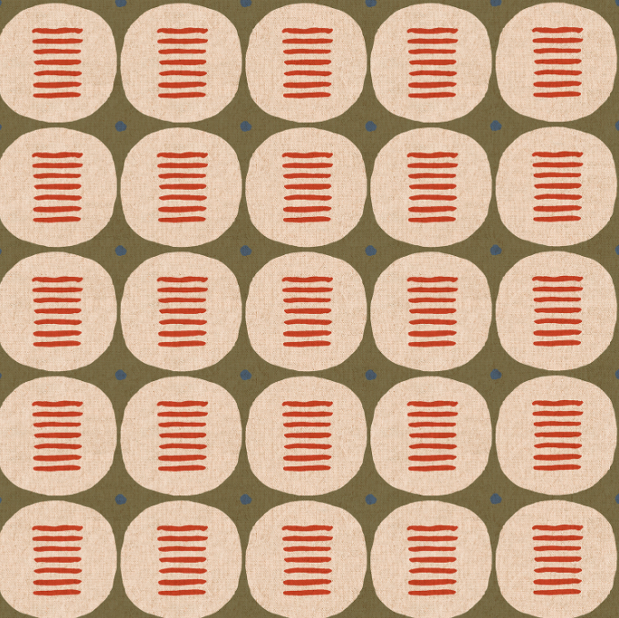 Feel the Void - Effortless - Summer Picnic Canvas fabric by Alex Roda for Cotton + Steel, featuring a colorful modern design on unbleached cotton.