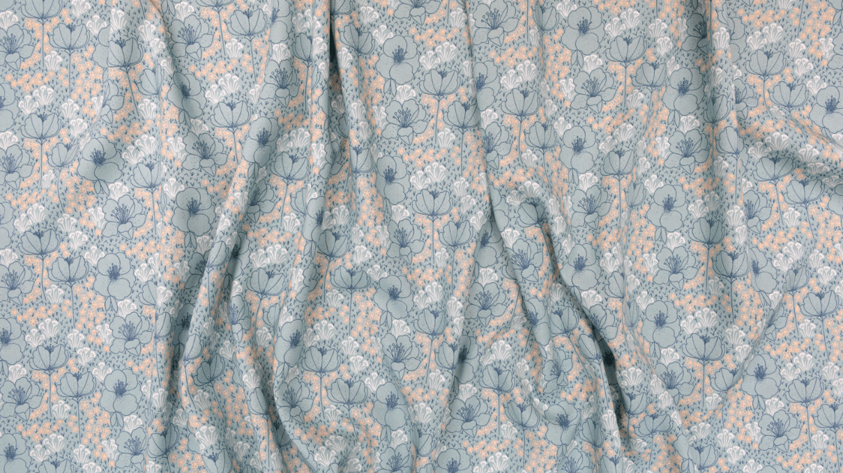 Emilia - Meghan - Seafoam Rayon Fabric