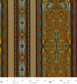 Miyako Border Yellow Fabric by Jinny Beyer – Asian-style geometric and floral border cotton print for RJR Fabrics.