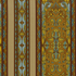 Miyako Border Yellow Fabric by Jinny Beyer – Asian-style geometric and floral border cotton print for RJR Fabrics.