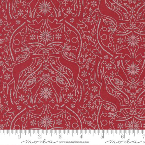 Merrymaking - Scandi Damask Reindeer Candy Cane