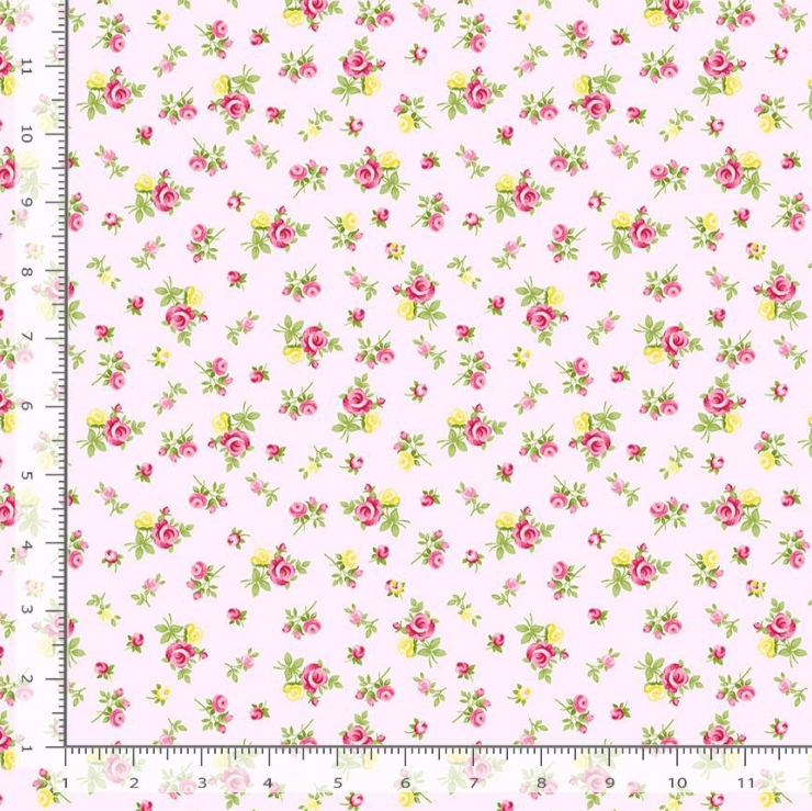 Tossed Tiny Rose Pink - Timeless Treasures