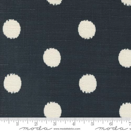 Panache - Slub Dot Black Fabric by Moda
